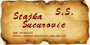 Stajka Šućurović vizit kartica